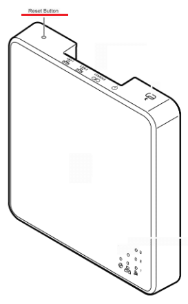 ExtremeNetworks 3710 z zaznaczonym przyciskiem Reset