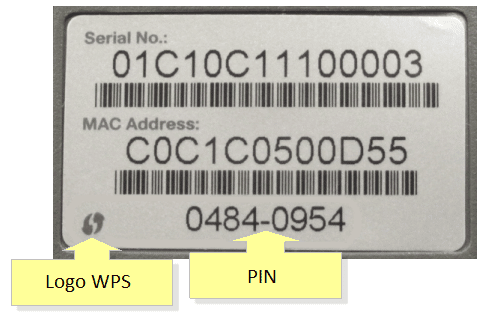 PIN widoczny na obudowie AP, źródło: linksys.com