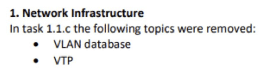 VTP znika z egzaminu praktycznego CCIE Enterprise